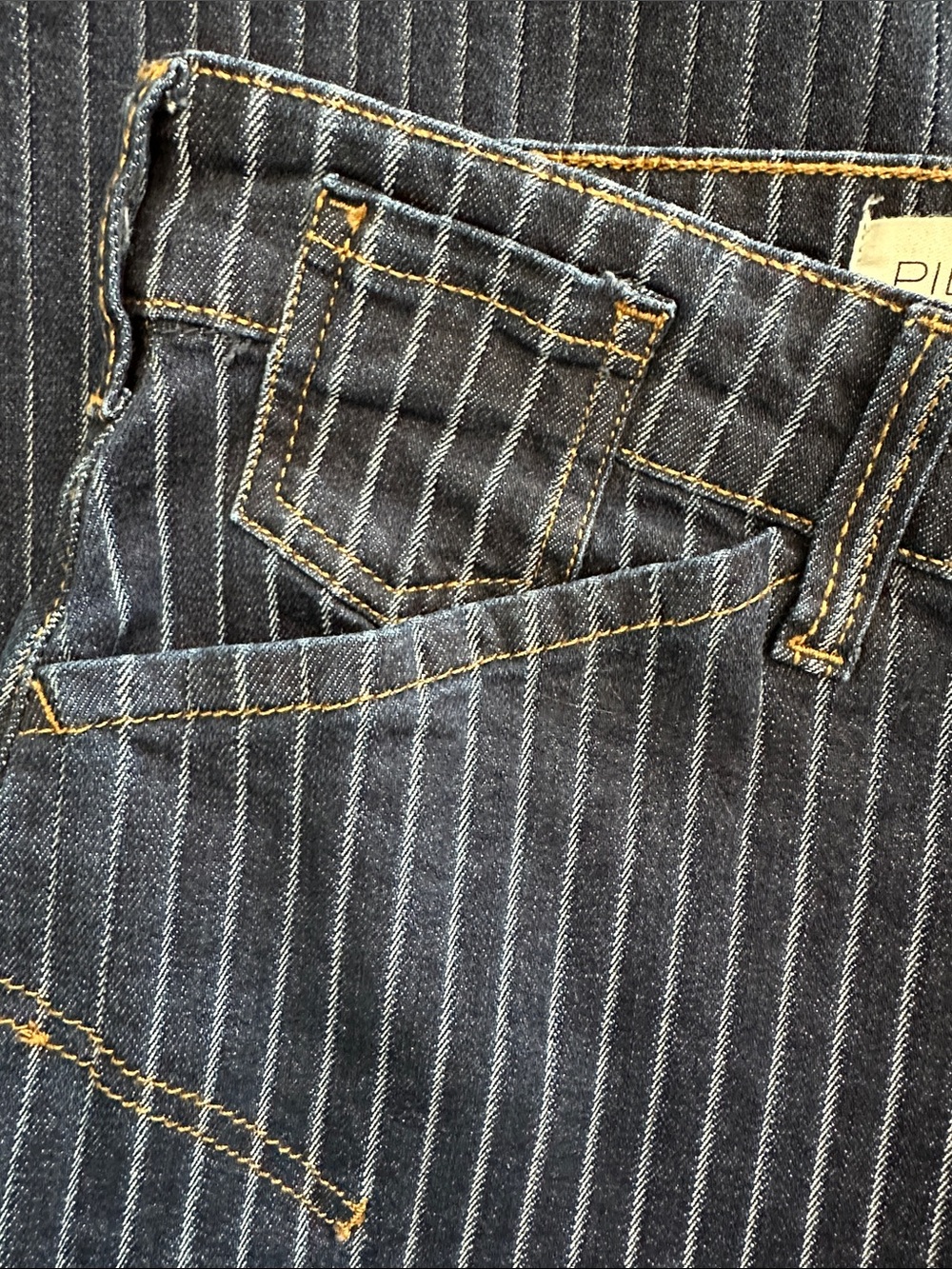 Pilcro by Anthropologie Kayden High-Rise Railroad Stripe Carpenter Barrel Jeans - Picture 7 of 9